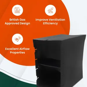 HomeSmart 9"x6" Extension Sleeve for Cavity Wall Ventilators, Adds 200mm Length, Air Ventilation