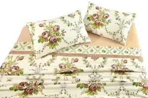 Olivia Brushed Cotton Flannelette Floral Sheet Set