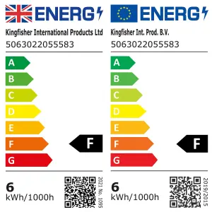 GoodHome Hodgkin Chrome effect Fixed LED Fire-rated Neutral white Downlight IP65, Pack of 6