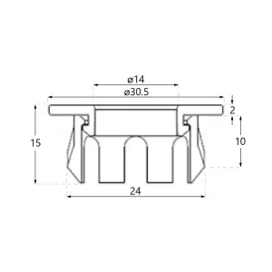 Nes Home Basin Overflow Ring Replacement Overflow Sink Hole Cover Matt Grey