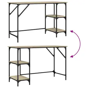 Berkfield Desk Sonoma Oak 120x50x75 cm Metal and Engineered Wood