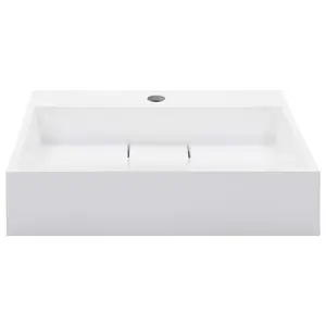 Belfry Bathroom Matanna White Ceramic Rectangular Sink 1 tap hole / 500 x 380 x 130 mm