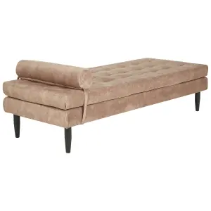 Velvet Chaise Longue Taupe USSEL