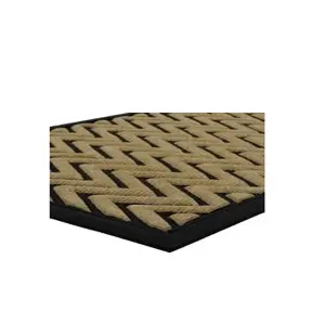 2x Zig Zag Super Absorbent 40x60cm Long Lasting Scraper Non-Slip Door Mats For Mud & Dirt