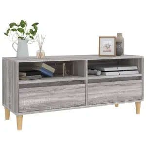 Berkfield TV Cabinet Grey Sonoma 100x34.5x44.5 cm Engineered Wood