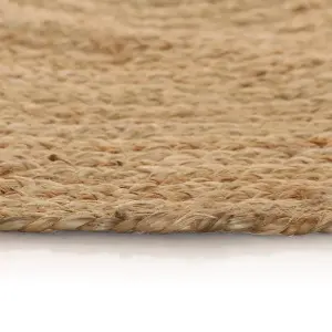 Berkfield Area Rug Braided Jute 150 cm Round