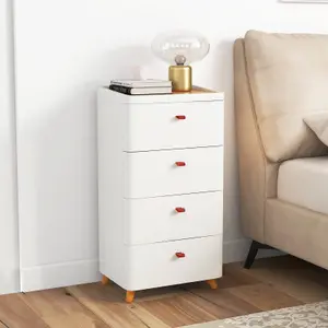 COSTWAY 4-Drawer Dresser Bedroom Chest of Drawers with Removable Organizer Tray