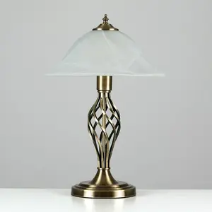 Mancini 49cm Table Lamp Antique Brass