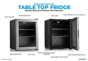 Subcold Super 35 LED Drinks Fridge - Silver