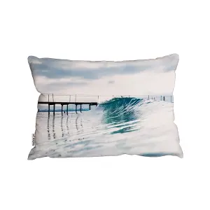 Ocean Ideal Wave In Ocean. Breaking Blue Waves (Outdoor Cushion) / 30cm x 45cm