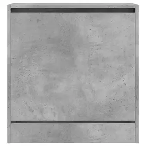 Shoe Cabinet Concrete Grey 60x34x63.5 cm Engineered Wood