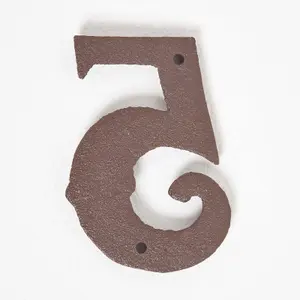 Homescapes Cast Iron House number, 5