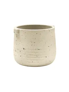 Aurora Terrazzo Handle Planter Oat H21cm D22cm