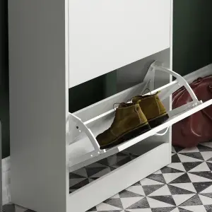 Vida Designs 3 Drawer Shoe Storage Cabinet White