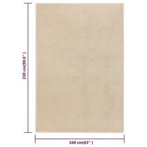 Rug Short Pile 160x230 cm Beige