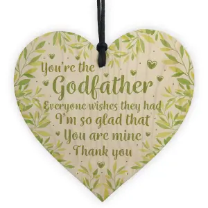 Red Ocean Godfather And Godmother Thank You Christening Gifts Wooden Heart Gift For Uncle Brother Friend