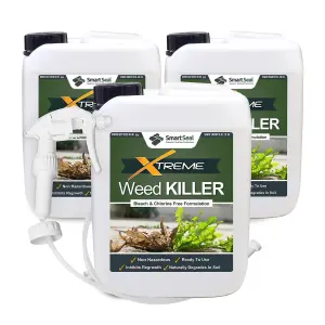 Smartseal Weed Killer Xtreme, Eliminate and Remove Stubborn weeds from Patios & Driveways, Ready to Use, Easy to Apply, 3 x 5L