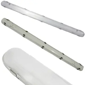 3x IP65 LED Batten Light Fitting 5FT 52W 6000lm 4000K Non Corrosive Warehouse