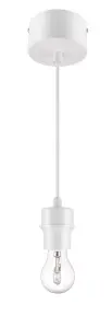 GoodHome Klentony Matt White Pendant ceiling light, (Dia)100mm