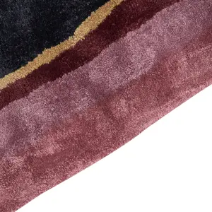 Viscose Area Rug 160 x 230 cm Black PITHORO