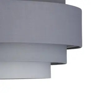 First Choice Lighting Grey Ombre 5 Tier Ceiling Light Shade