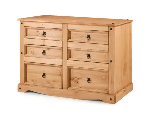 Mercers Furniture Corona Low 3+3 Wide Chest of Drawers