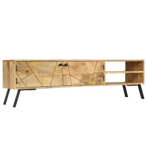 Berkfield TV Cabinet Solid Mango Wood 140x30x40 cm