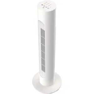 Mylek Tower Fan Cooling Cold Air Stand Fan Remote Control Oscillation and Timer White