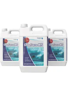 Liquid Chlorine ChlorForce M15 - for Swimming Pools 4 x 5 Litres