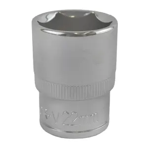 22mm 1/2" Drive Shallow Metric Socket Single Hex / 6 sided Bergen