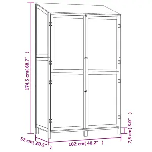 Berkfield Garden Shed White 102x52x174.5 cm Solid Wood Fir