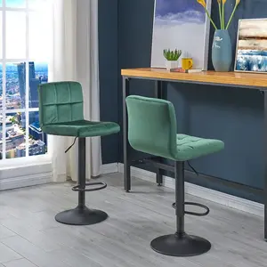 Paynter Swivel Adjustable Height Stool (Set of 2) Dark Green