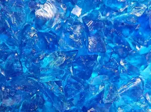 Ocean Blue Tumbled Glass Chippings 10-20mm - 50 1kg Bags (50kg)