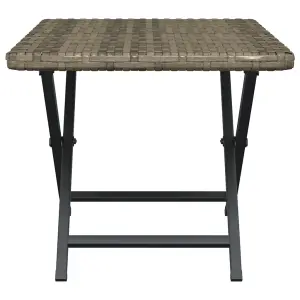 Berkfield Folding Table Grey 45x35x32 cm Poly Rattan