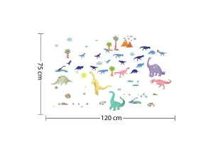 Walplus Combo Kids Happy Dinosaurs Wall Sticker - Blue Dinosaurs Children Wall Stickers PVC