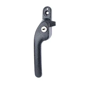 Timber Series Guru Cranked Locking Window Fastener - Antique Black (Left Hand)