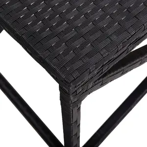 Berkfield Garden Bench 120 cm Poly Rattan Black