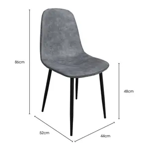 Simone Upholstered Dining Chair Grey