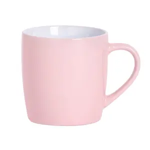 Argon Tableware - Coloured Coffee Mugs - 350ml - Pack of 6 - Pink