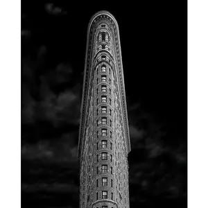 Pyramid International Flatiron Canvas Print Black/Grey (80mm x 60mm)