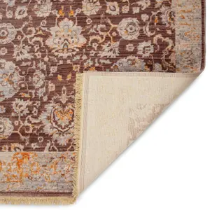 Brown Boho Flower Rug - Kansas