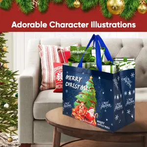 Pack of 12 Christmas Gift Bags - 4 Designs