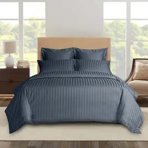 Florane Microfibre 250 TC Reversible Modern & Contemporary Duvet Cover Set with pillow cases Charcoal / Super King Duvet Cover + 2  Standard Pillowcases