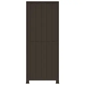 Berkfield Plastic Cabinet 68x39x171.5 cm Rattan Design