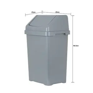 Wham Casa 1x 15L Swing Bin Silver