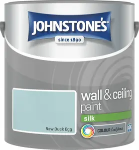 Johnstone's Wall & Ceilings New Duck Egg Silk Paint - 2.5L