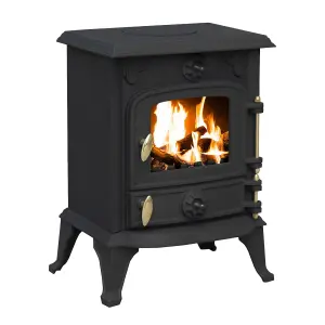 5kW Cast Iron Solid Multifuel Wood Burning Stove