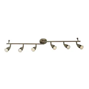 Luminosa Amalfi Adjustable 6 Light Spotlight Satin Nickel, GU10