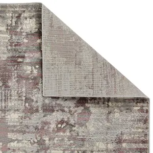 Modern Easy to Clean Abstract Grey Rug for Dining Rug-200cm X 285cm