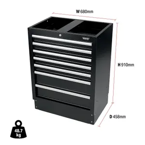 BUNKER Modular Floor Cabinet, 7 Drawer, 680mm 31706